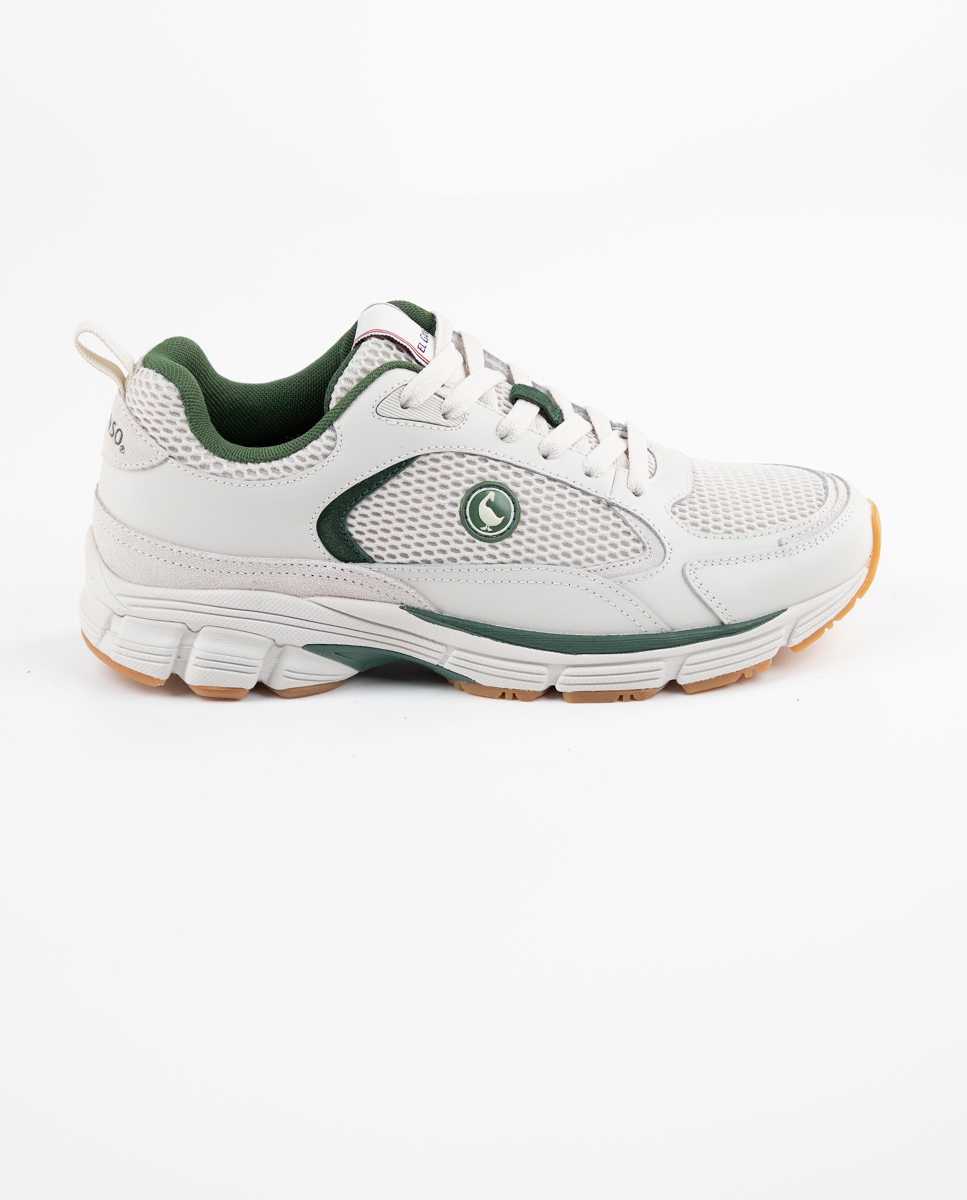 Green Retro Track Sneakers