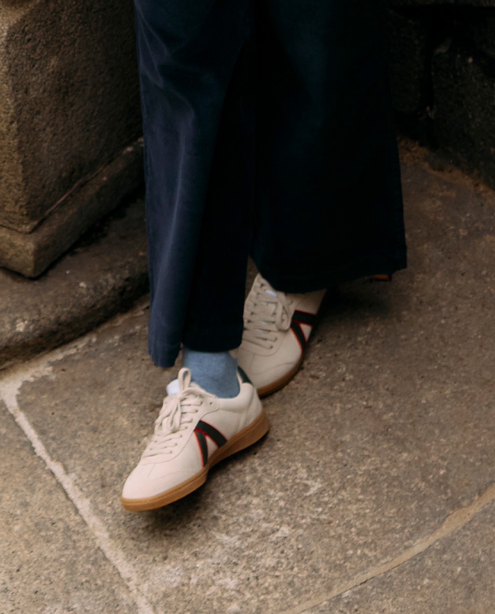 Cream Suede Seventies Sneakers