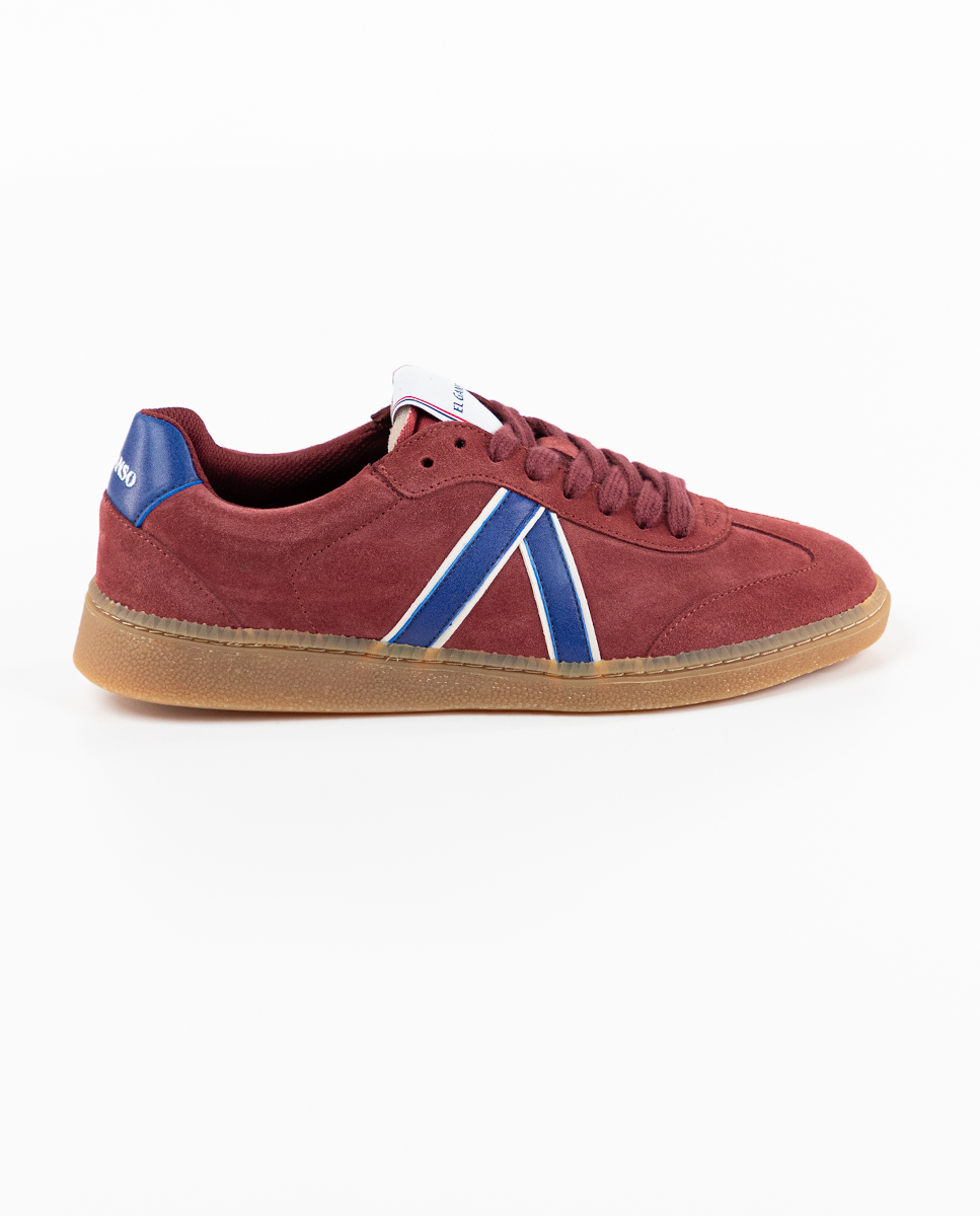 Maroon Suede Seventies Sneakers