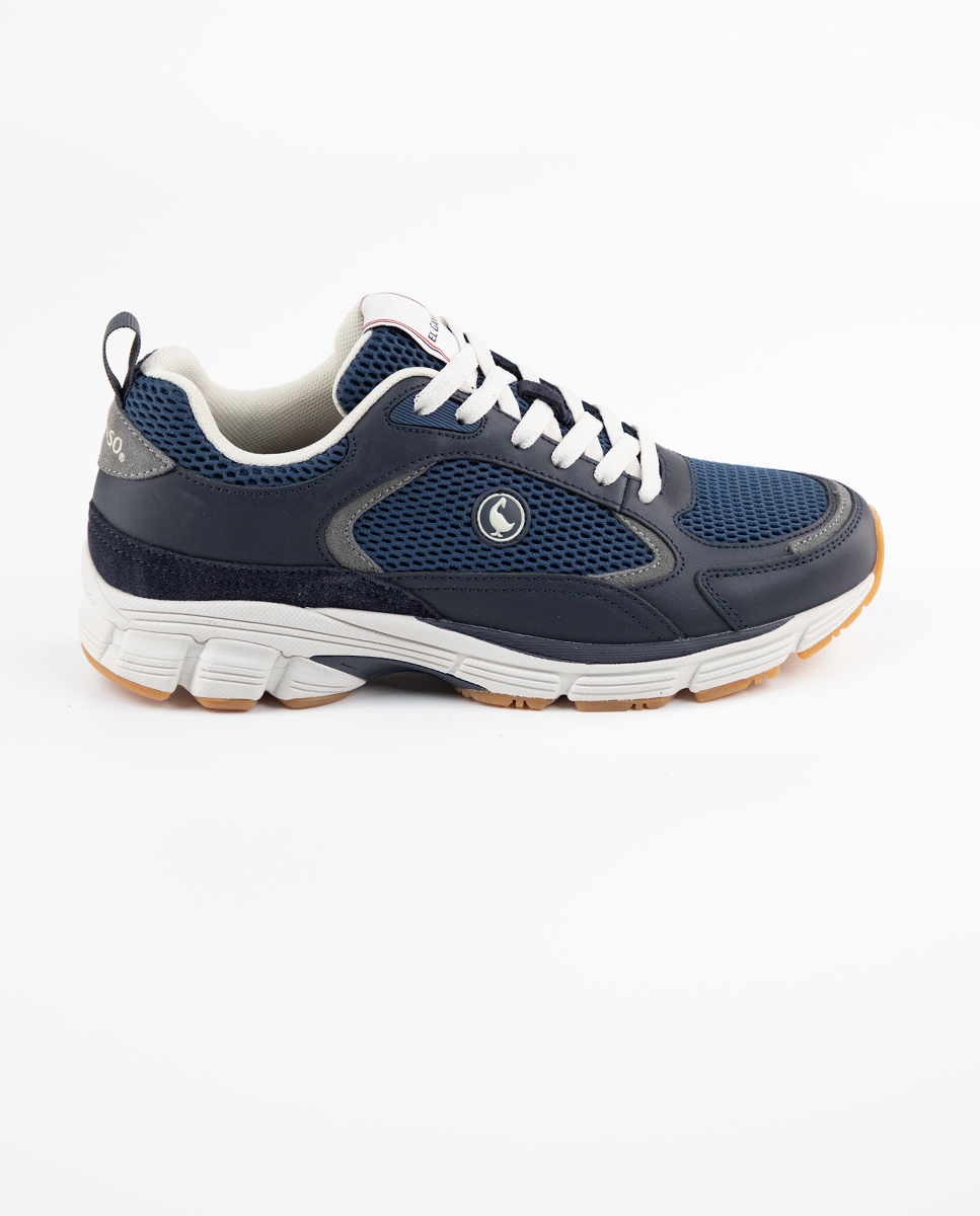 Navy Retro Track Sneakers
