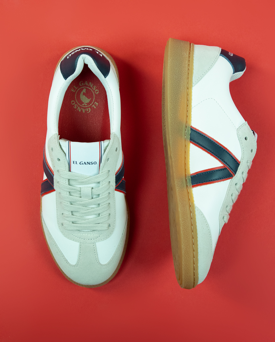 Ecru Leather Seventies Sneaker