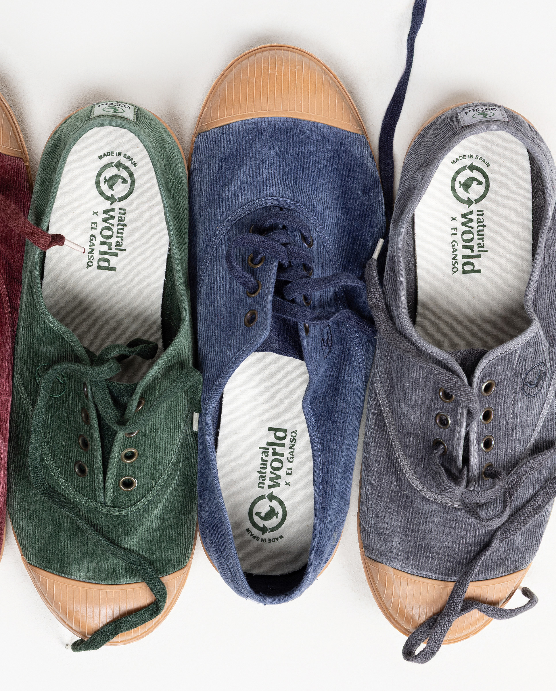 Natural World By El Ganso Velours Côtelé Bleu