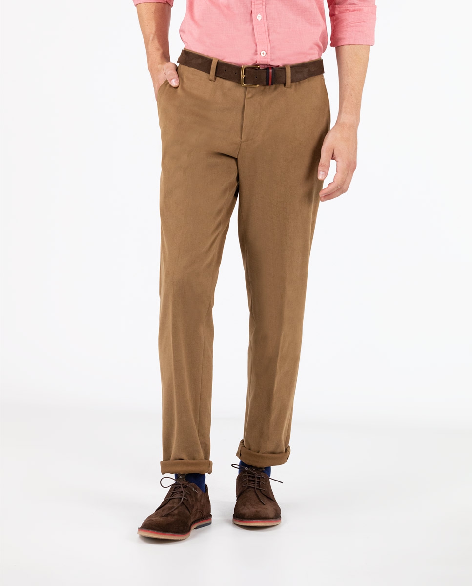 Beige Twill Trouser Separates W Peach Finish