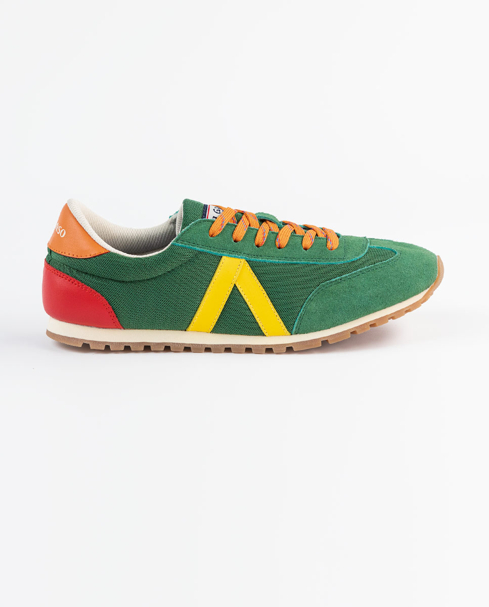 Running Sneaker Green Nylon Walking