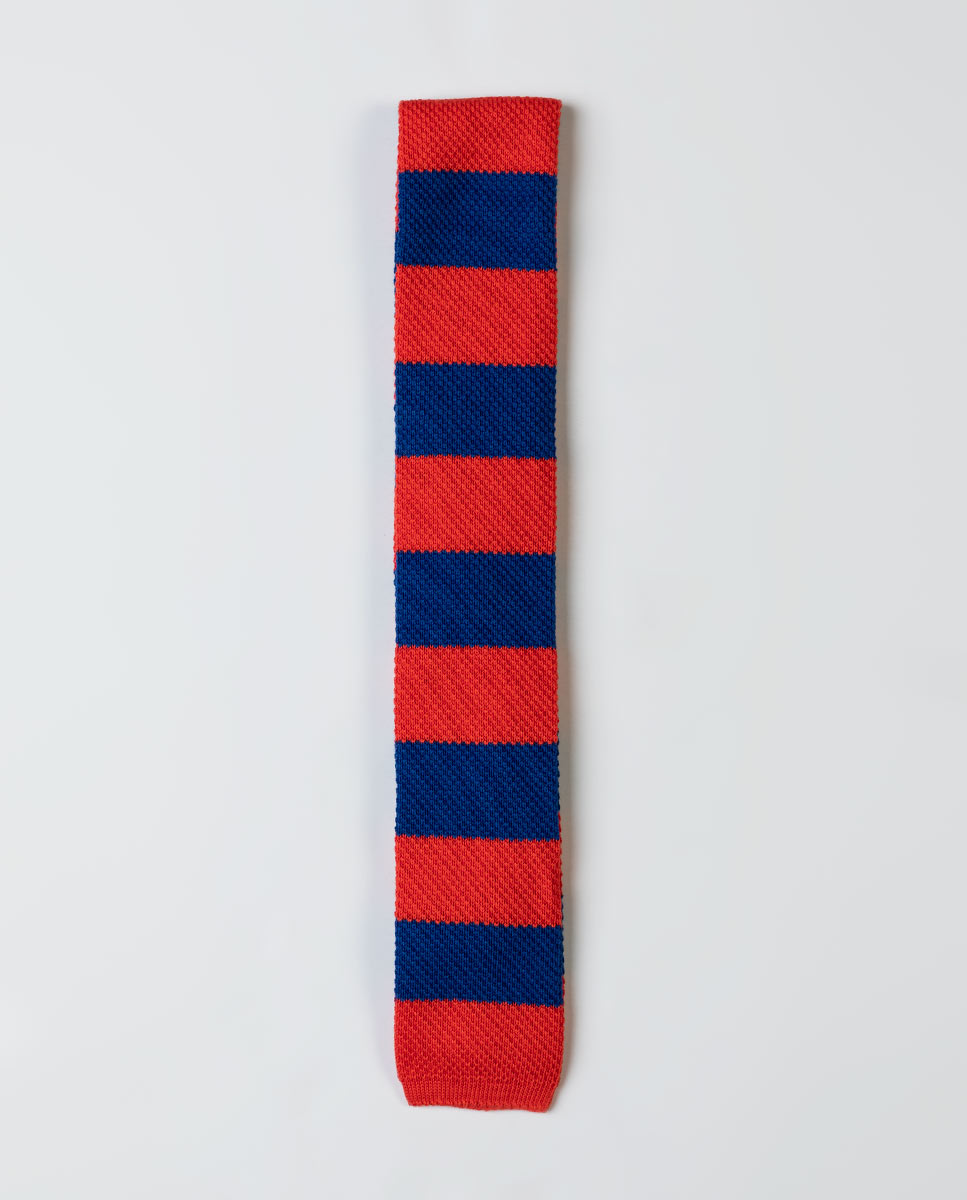 Blue/Orange Horizontal Stripe Tie