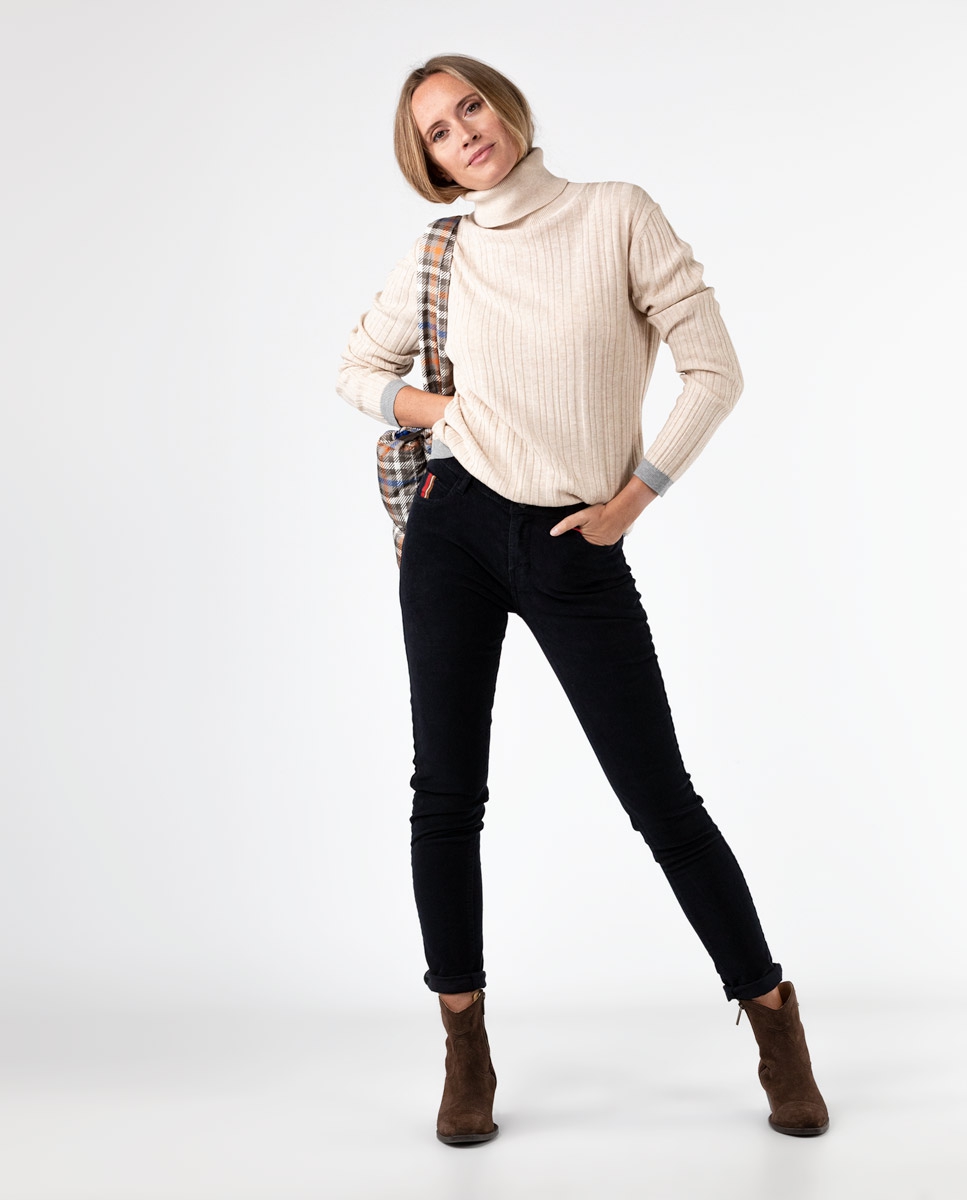 Pantalon 5 Poches Bleu Marine