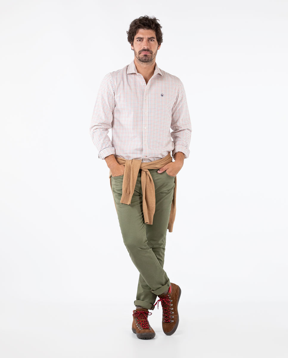 Camisa Cuadro Tattersall Villela Rojo y Azul