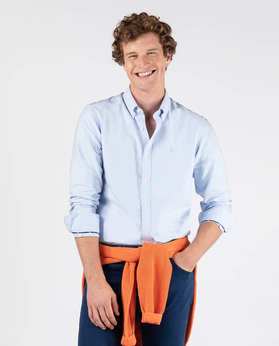 Camisa Oxford Turquesa