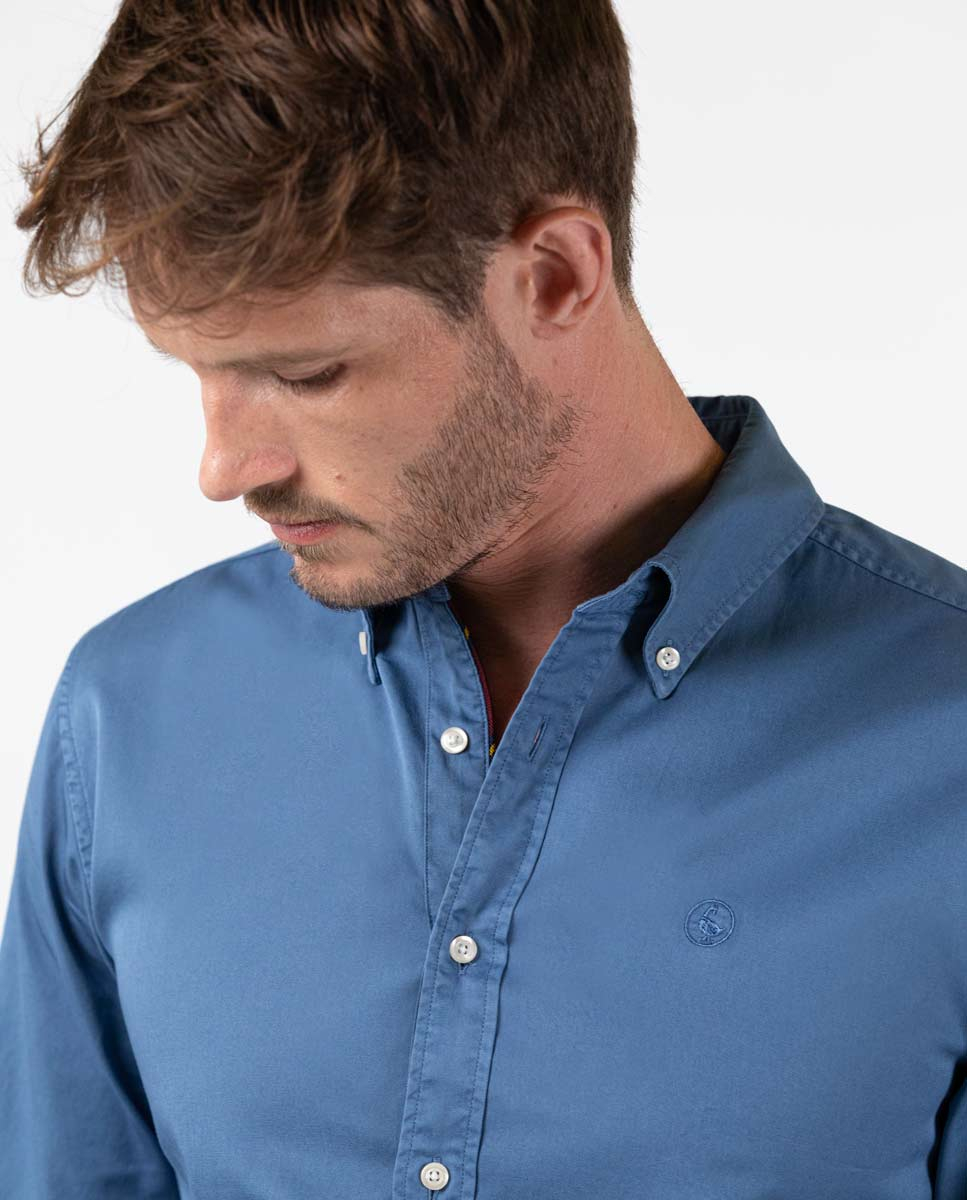 Camisa Gabardina Azul