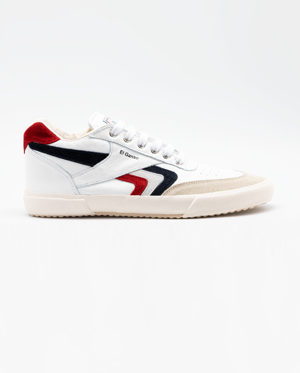 Zapatilla Basket Piel blanca