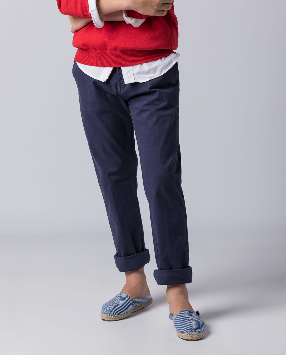 Chino-Hose Marineblau