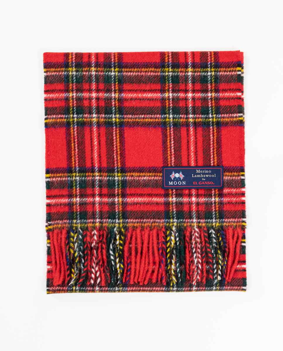 Bufanda Royal Stewart Lana Rojo