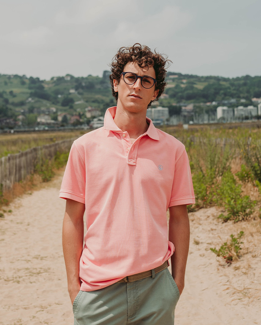 Polo Piqué  Pigment Garment Dyed Coral