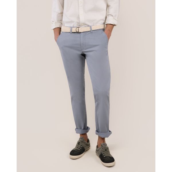 Pantalón Chino Básico Azul Medio