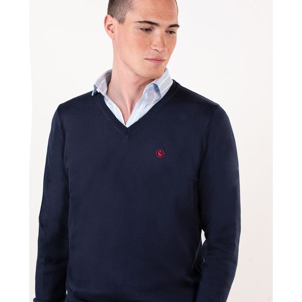 Jersey Cuello Pico Marino