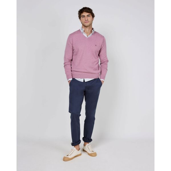 Jersey Cuello Pico Rosa
