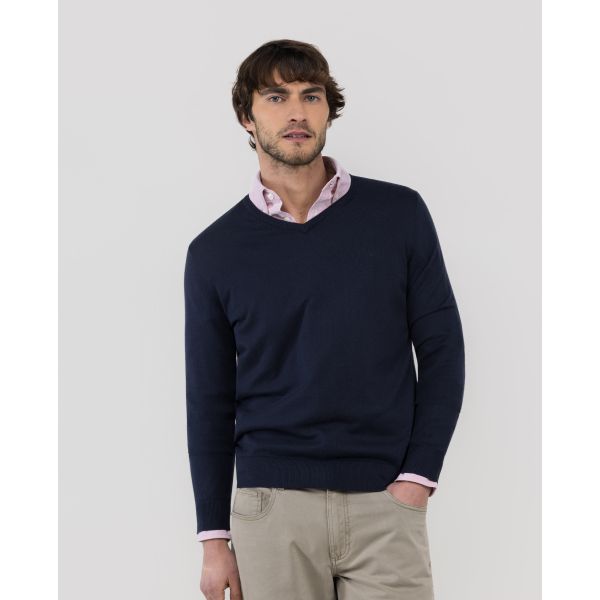 Jersey Cuello Pico Marino