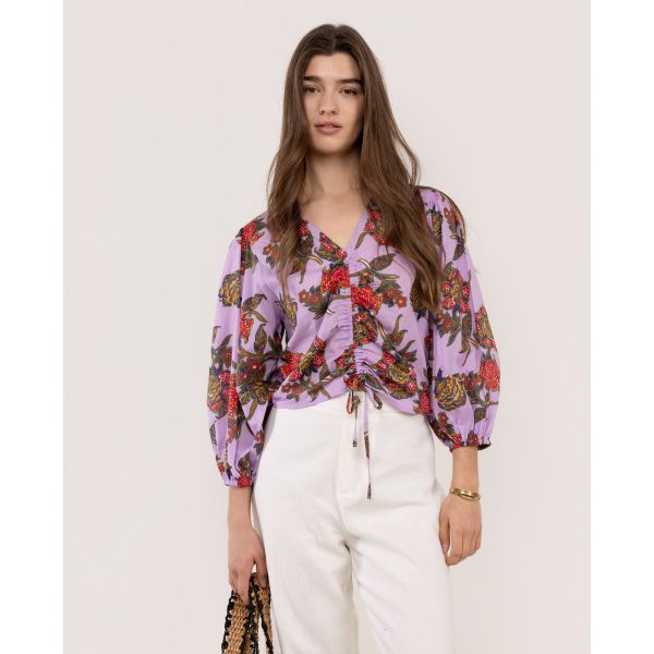 Blusa Caterina Estampado Flores Multicolor
