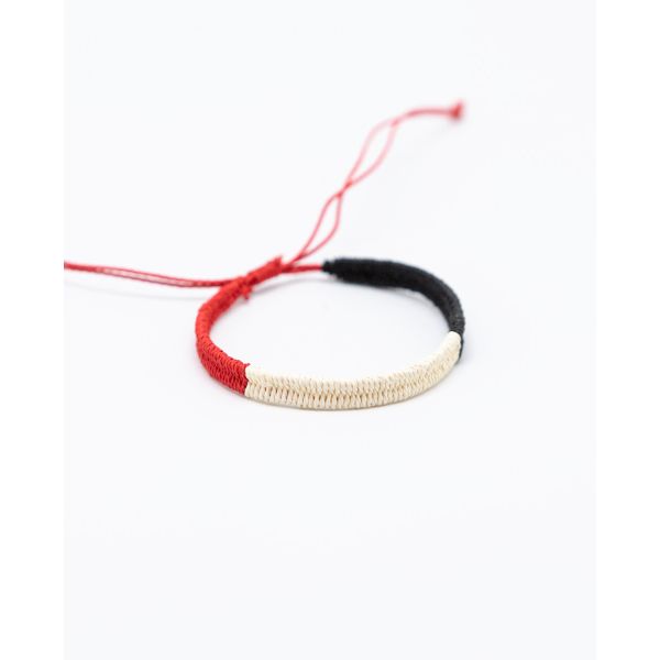 Pulsera Tricolor Rojo/Crudo/Negro