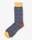 Grey Cotton Socks W Stripes