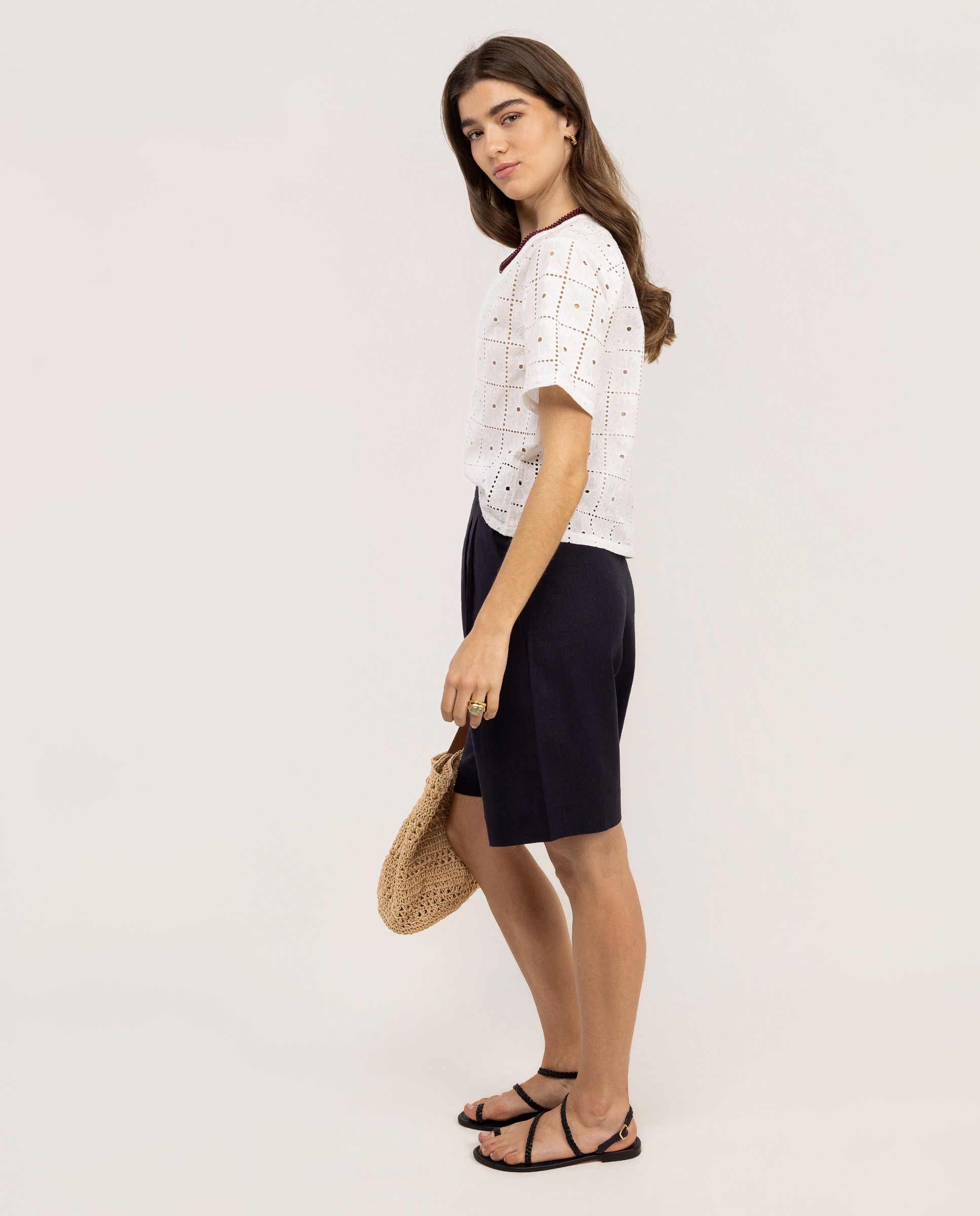 Lina R Blanco El Ganso® Camisa Lina Bordados Blanco