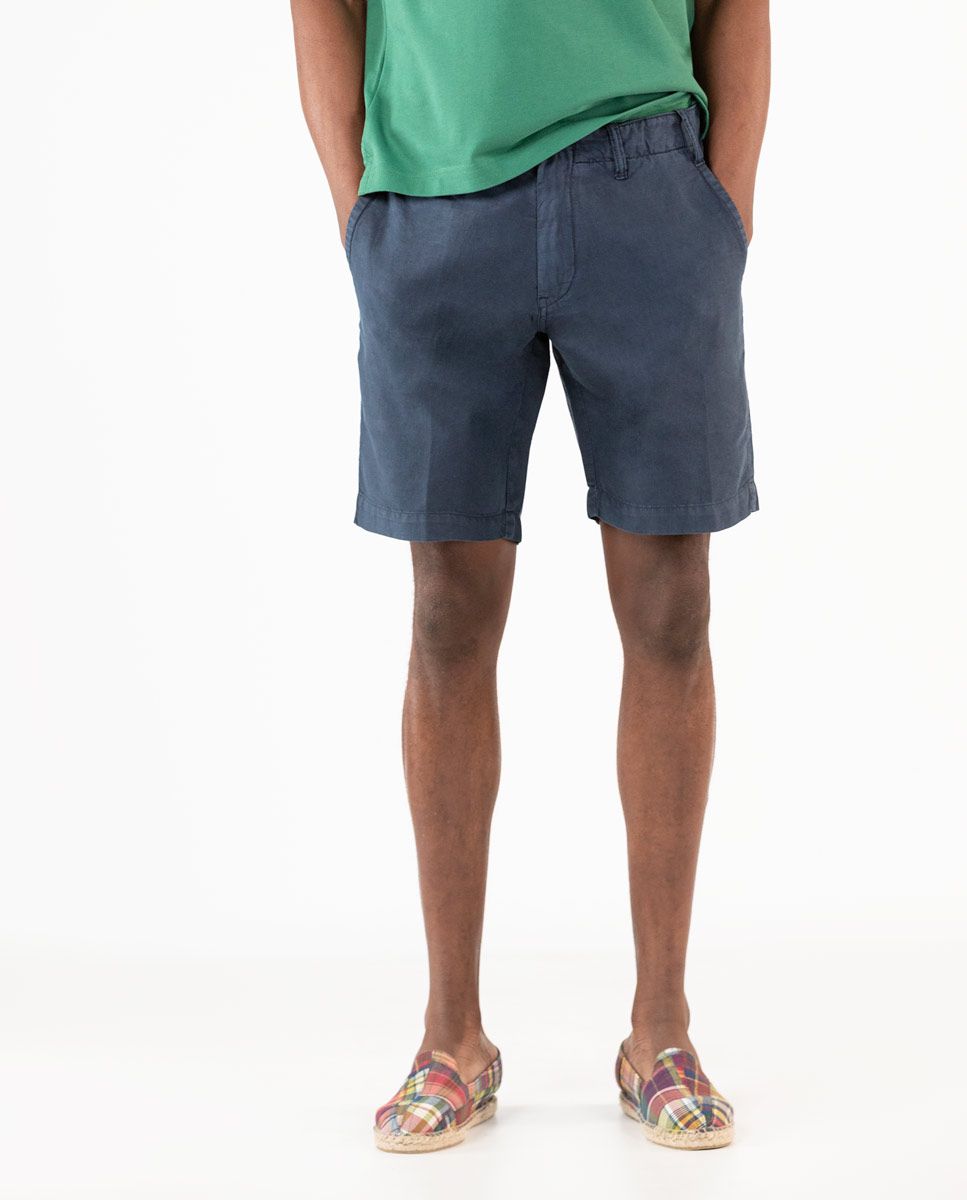 Blue Linen Bermuda Shorts | El Ganso®