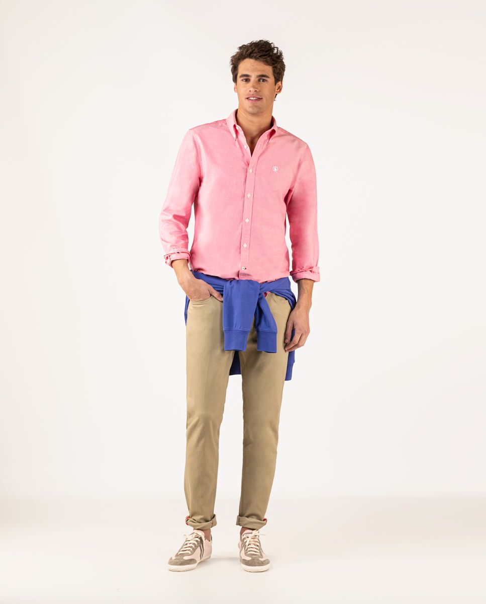 Plain Coral Oxford Shirt | El Ganso®