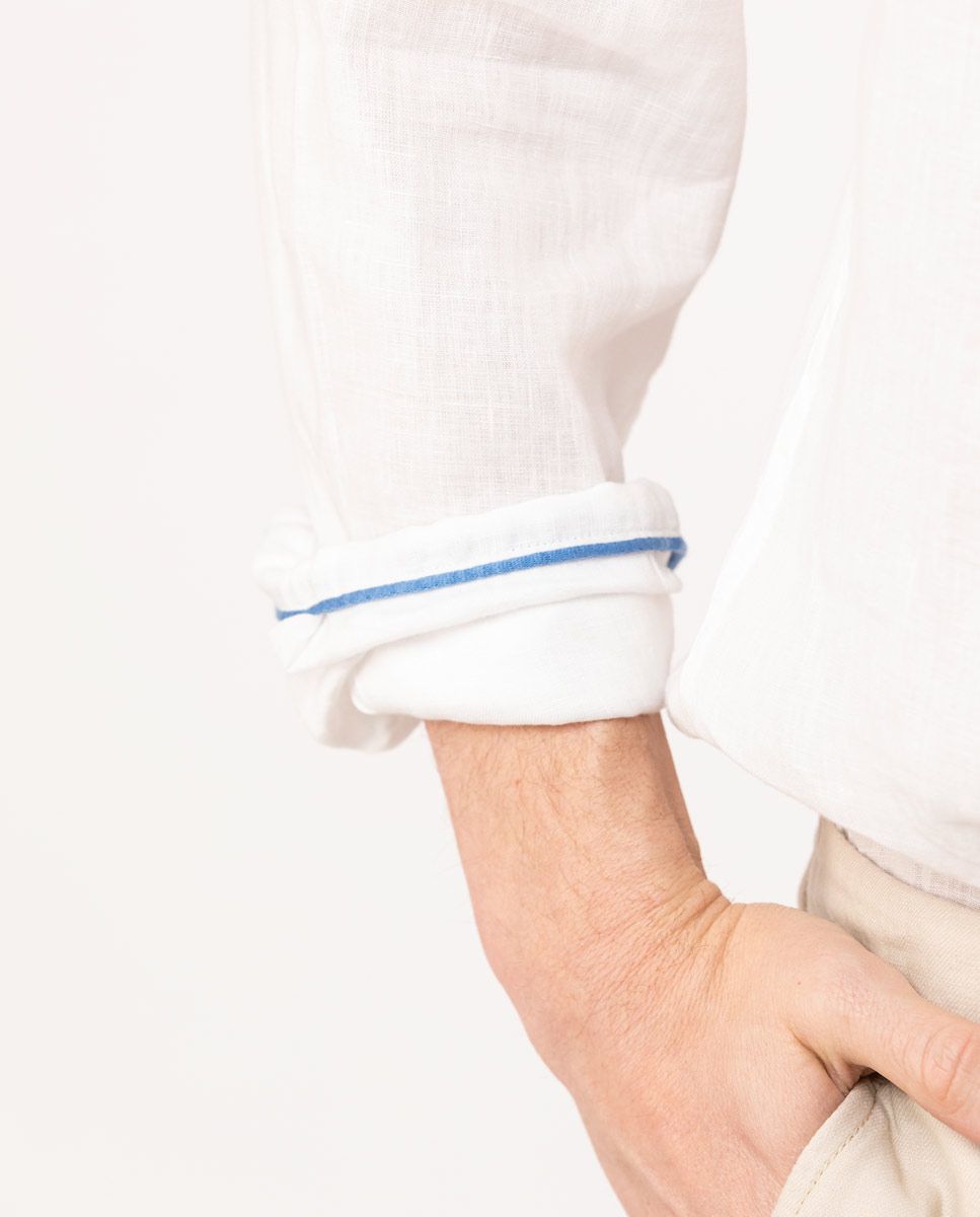 Camisa Lino Blanco | Moda Hombre | El Ganso®