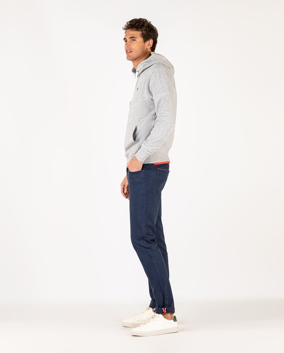 Sudadera Capucha Gris Melange | Moda Hombre | El Ganso®