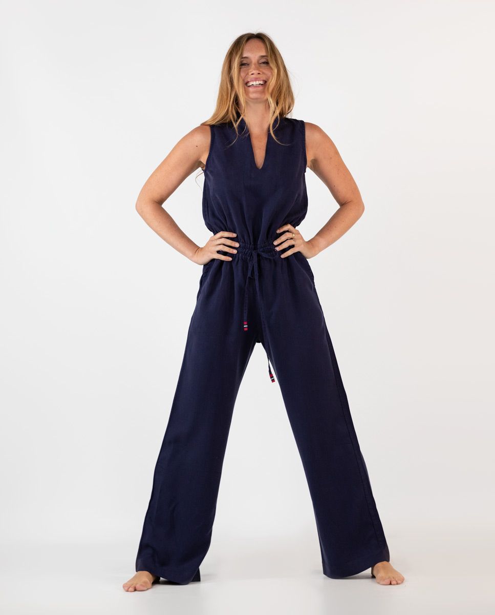 navy blue romper pants