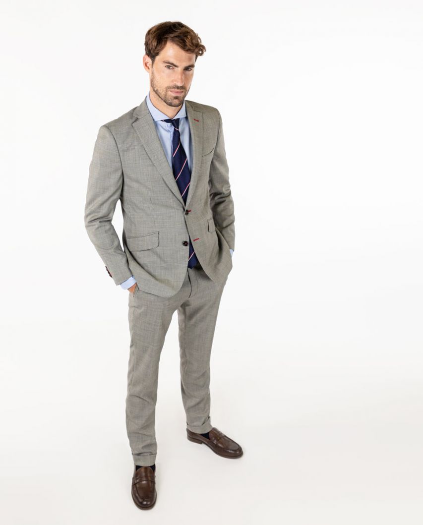 Grey Prince of Wales Trouser Suit Separate