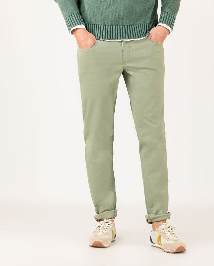 Green 5-Pocket Trousers