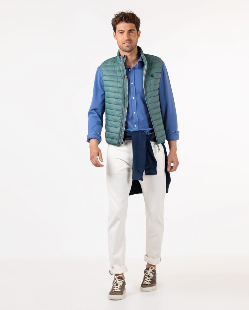 Basic Green Quilted Vest