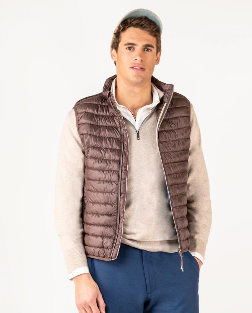 Basic Brown Quilted Vest