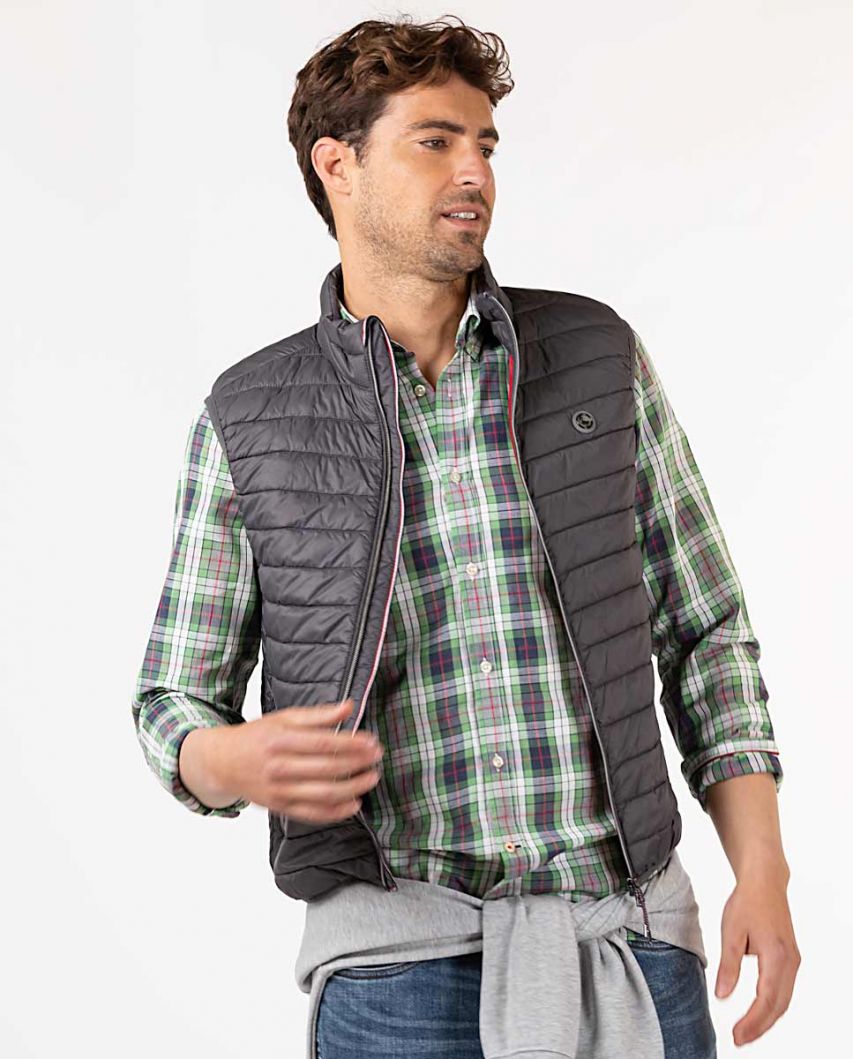Basic Lead Grey Quilted Vest
