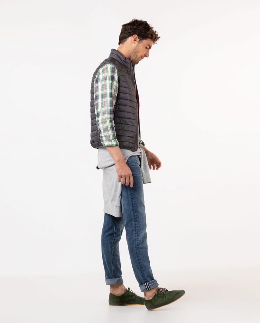Basic Lead Grey Quilted Vest