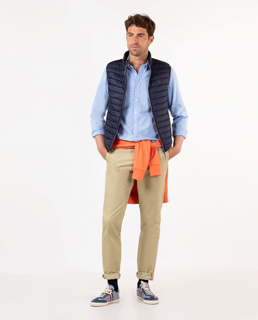 Basic Navy Quilted Vest