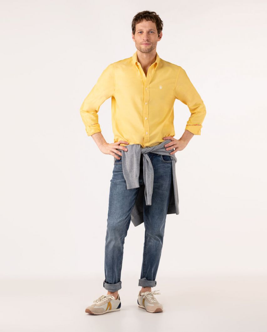 Plain Yellow Oxford Shirt