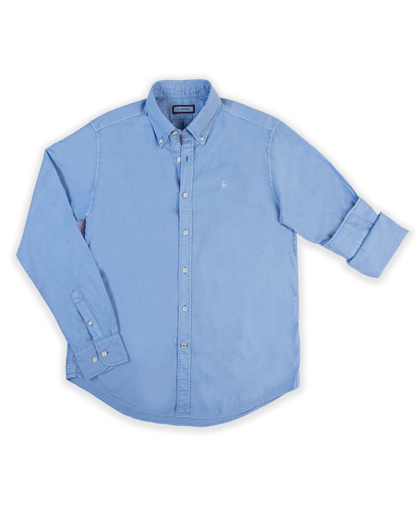 Sky Blue Garment Dyed Shirt