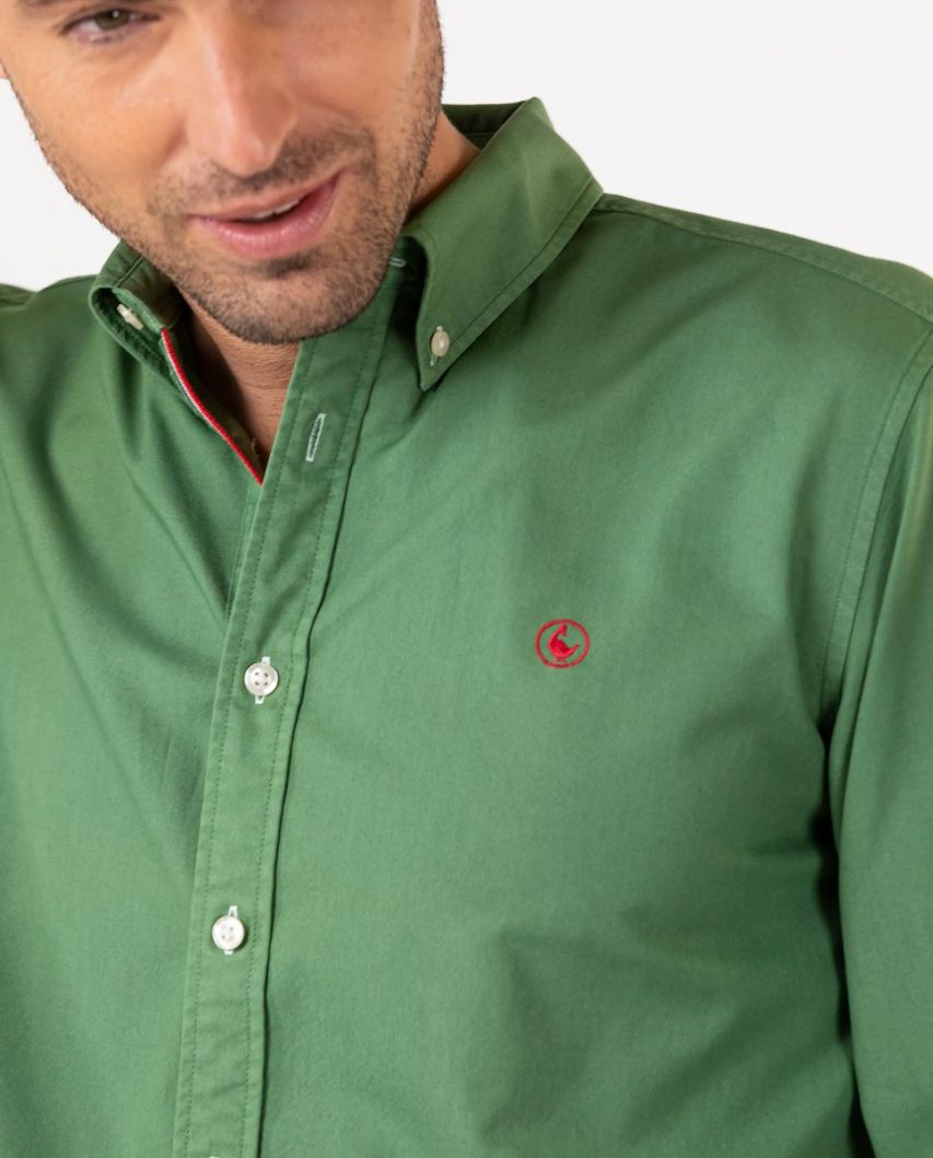 Bottle green Garment Dyed Shirt