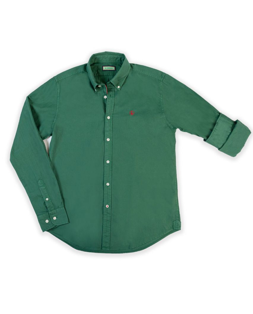Bottle green Garment Dyed Shirt