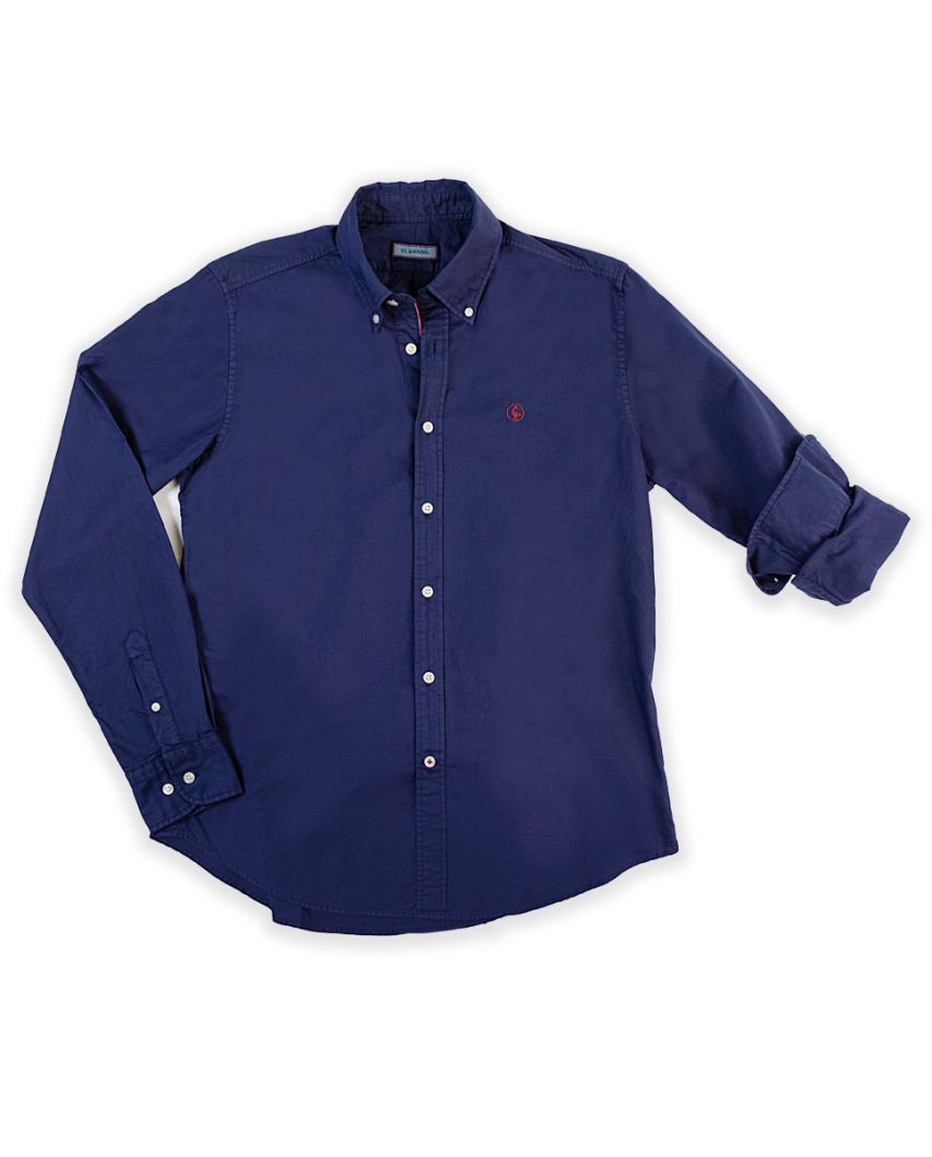 Navy Garment Dyed Shirt