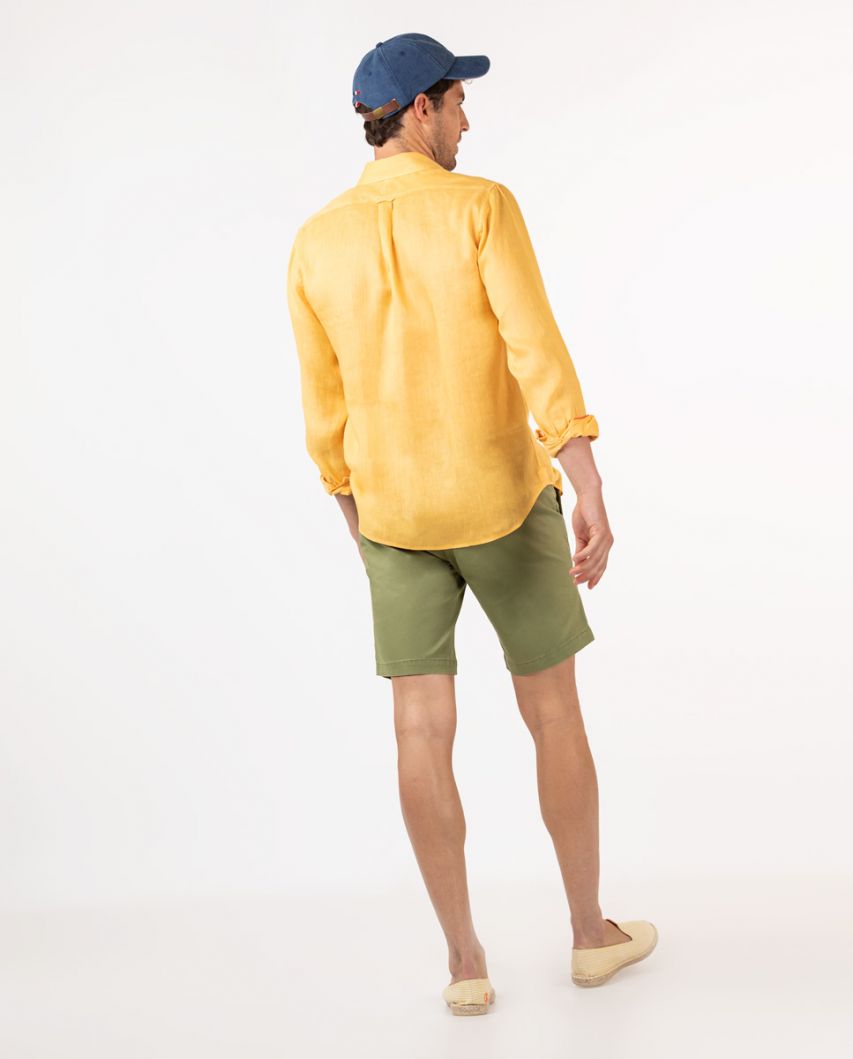 Camisa Lino Amarilla 