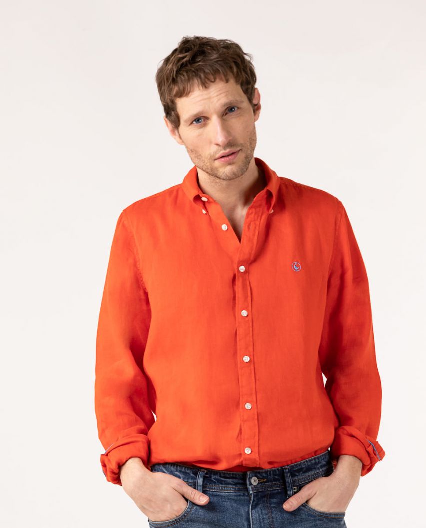 Camisa Lino Rojo