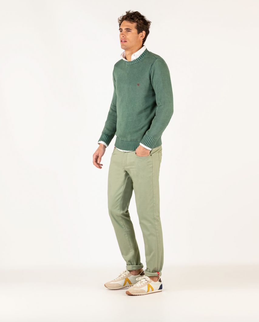 Pullover Strukturiert Grün