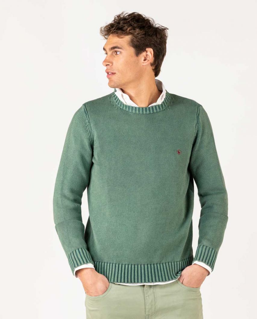 Pullover Strukturiert Grün