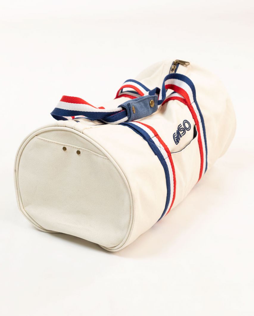 White Washed Canvas Duffel Bag 