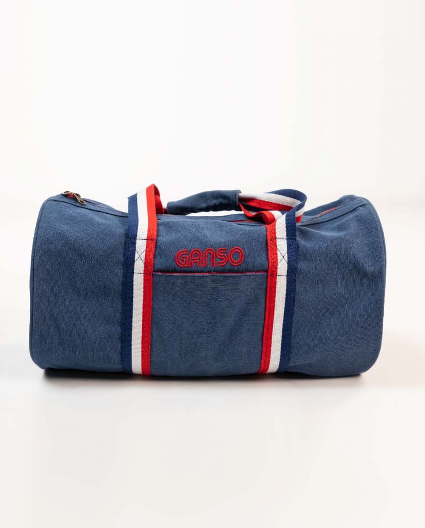 Navy Washed Canvas Duffel Bag 