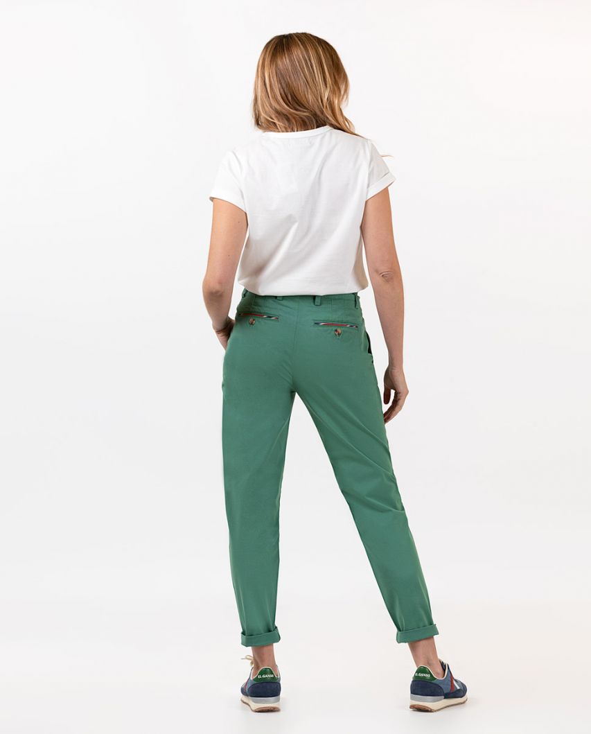 Pantalon Chino Vert