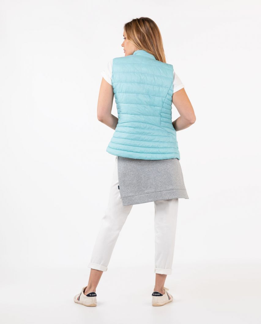 Basic Turquoise Quilted Vest